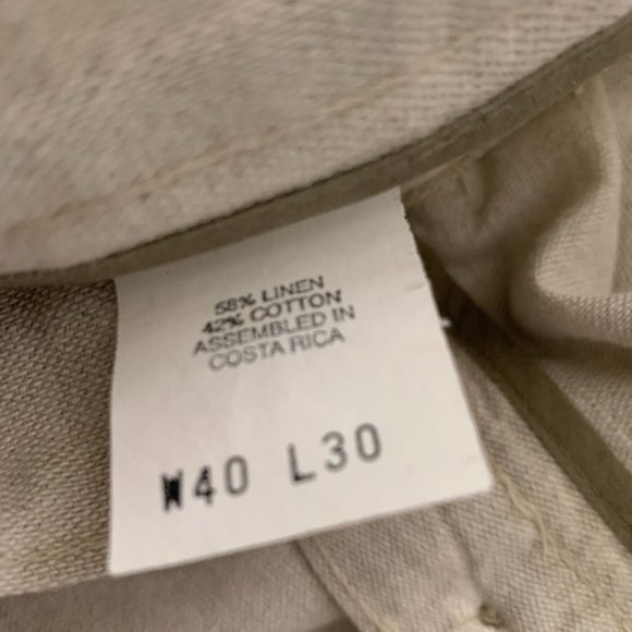 Mens Dockers Linen Khaki 40 x 30 - Picture 4 of 13